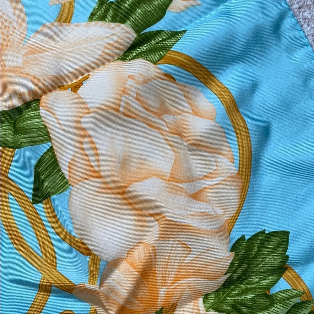 Dior Blue and Gold Scarf